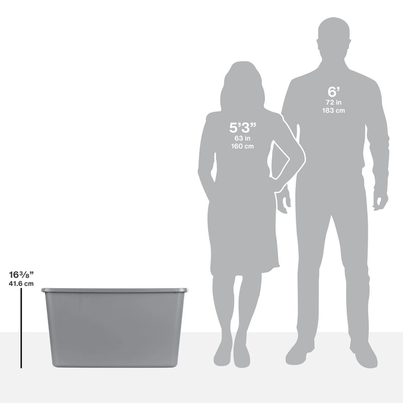 Extra Large Storage Bin, 30 Gallon Plastic Storage Container with Snap-On Lid, G gallery