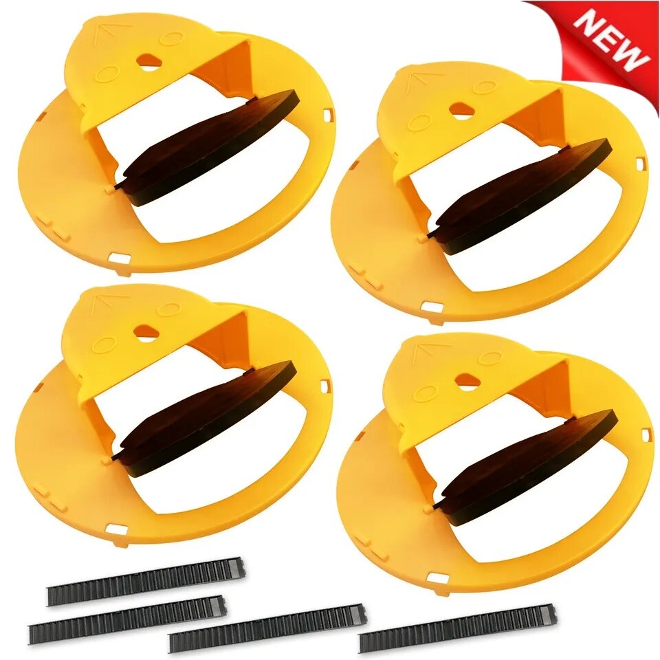 4Pack Black Slide Bucket Lid Mouse Rat Trap Bucket Mousetrap Catcher US Stock gallery
