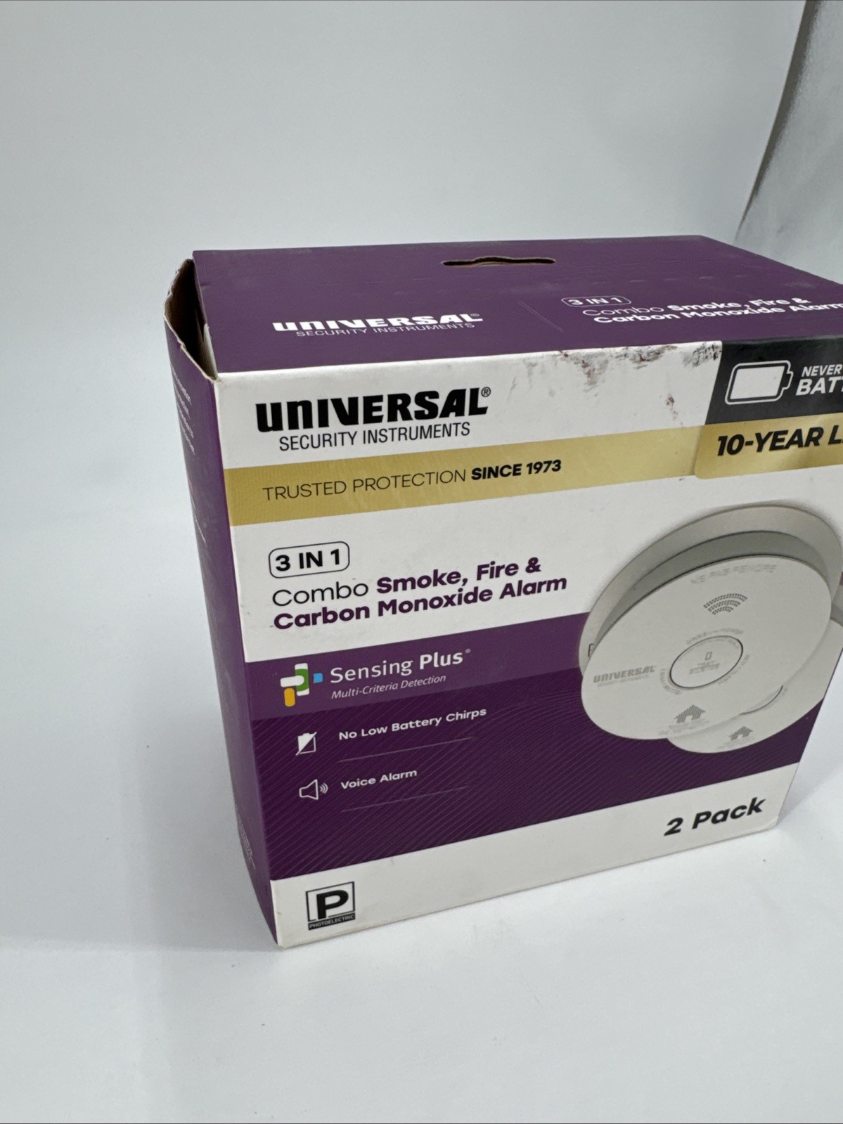 USI 2-Pack 10-Year Battery Combination Smoke and Carbon Monoxide Detector. New gallery
