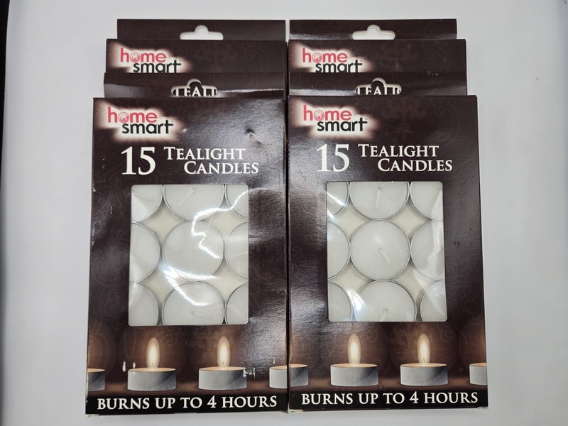 60 Count Tealight Candles - Unsented - Burns Up To 4 Hours-4/15 packs-Home Smart gallery