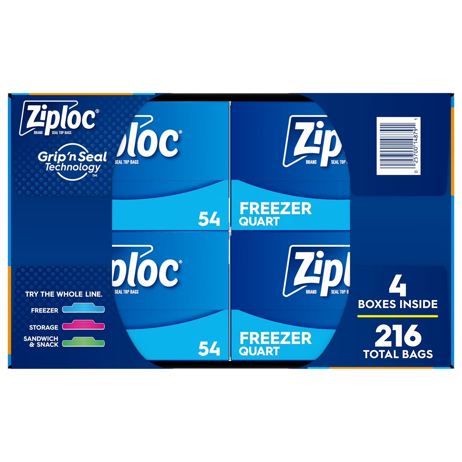 Ziploc Double Zipper Quart Freezer Bags (216 Bags) FREE SHIPPING. gallery