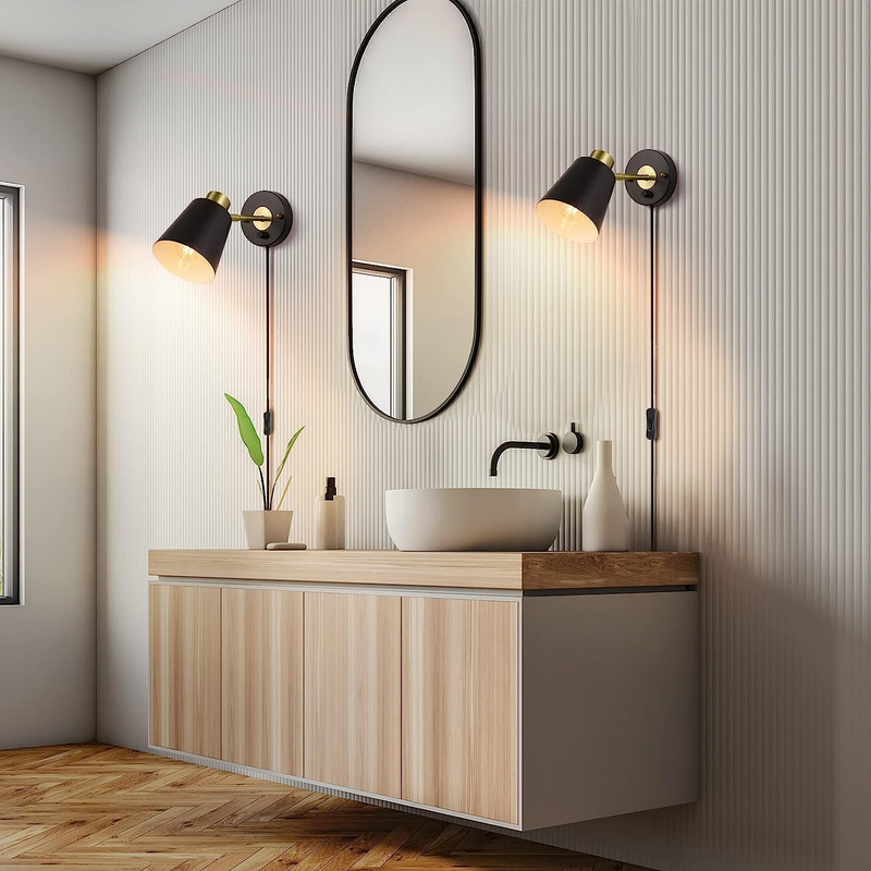 Wall Sconce Plug In Dimmable Wall Sconces Adjustable Wall Lights With Plug In Co gallery