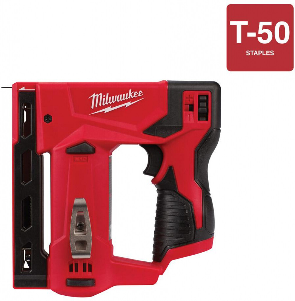 Milwaukee Crown Stapler M12 12-Volt Lithium-Ion Cordless 3/8 in. Tool Only gallery