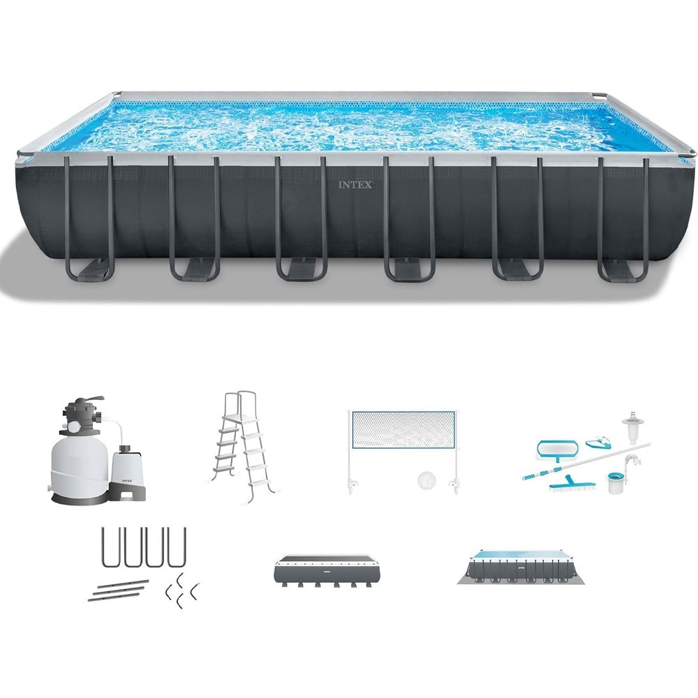 Intex 12' x 24' Rectangular Ultra XTR Frame Pool w/ Salt Water System - 52" Wall gallery