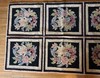 Hooked Colonial Block FloralDesign 30”x 50” Rug Black/ Ivory gallery