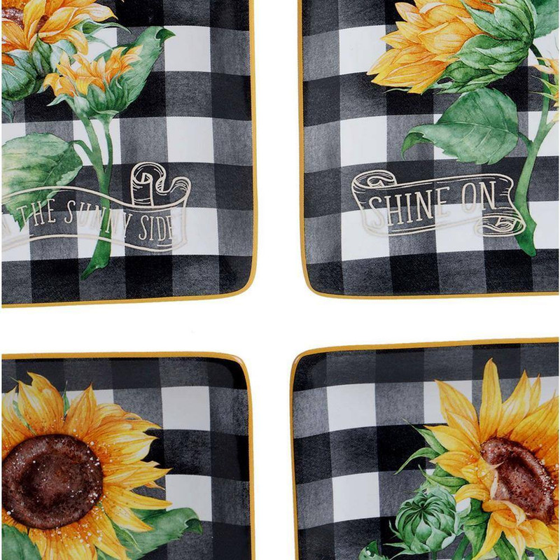 Sunflower Fields 3-Piece Seasonal Multicolored Earthenware 96, 74, 52 Oz. Canist gallery