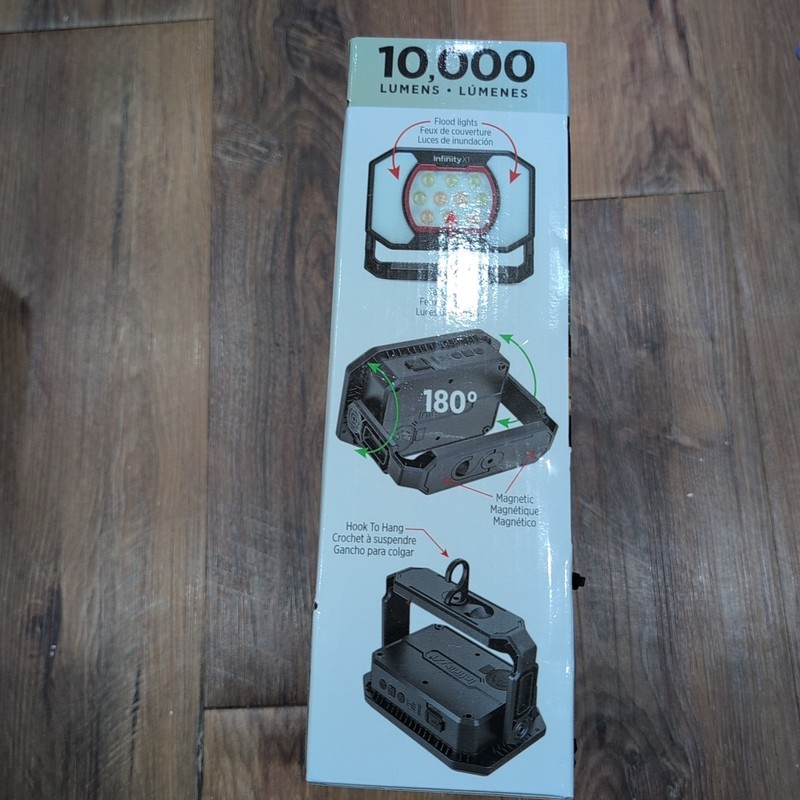 Infinity Dual-Powered LED Worklight -10000 Lumens, USB & Solar Rechargeable gallery