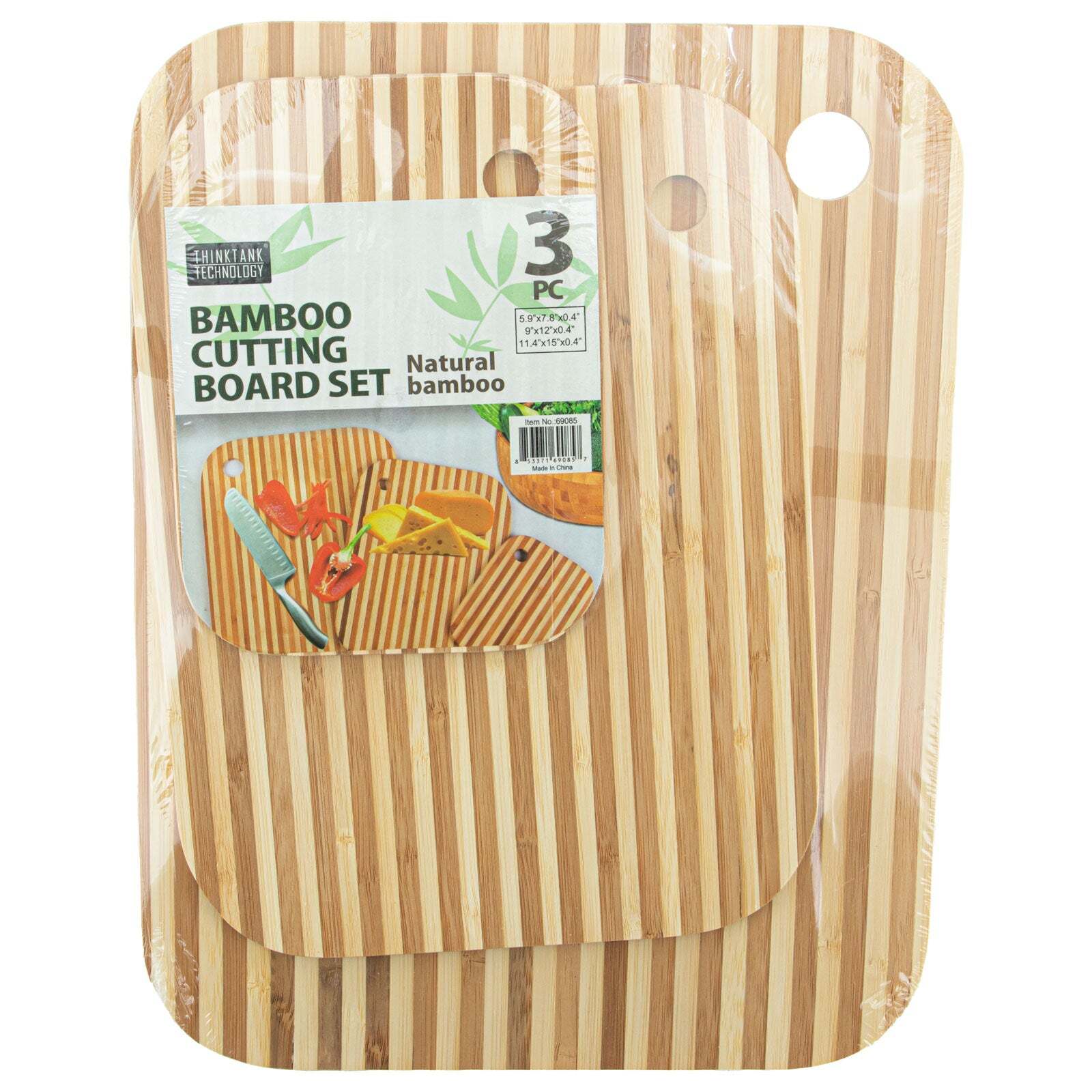 3pc Bamboo Cutting Board Set gallery