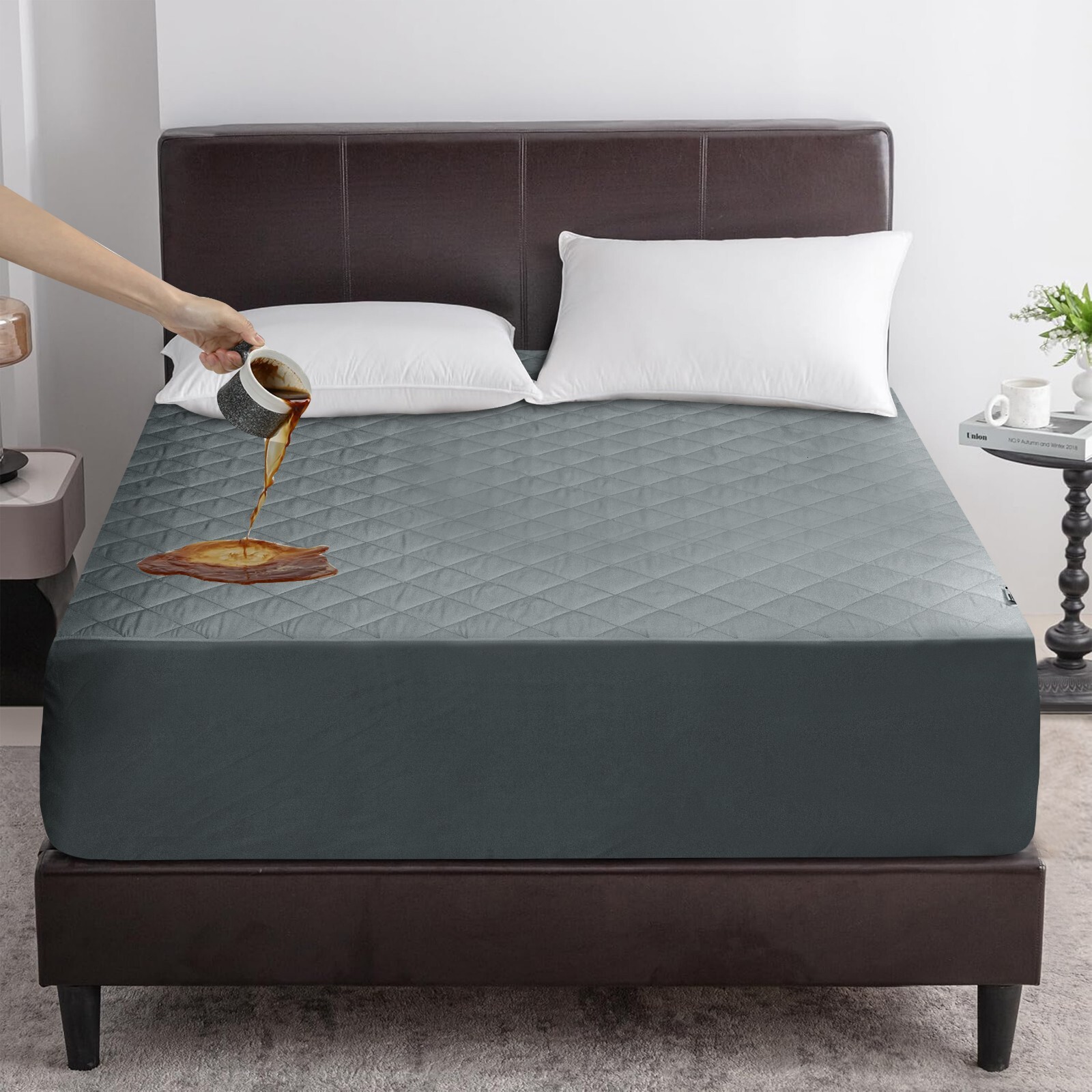 Quilted Waterproof Mattress Cover Pad Protector Cooling Breathable Fitted Topper gallery