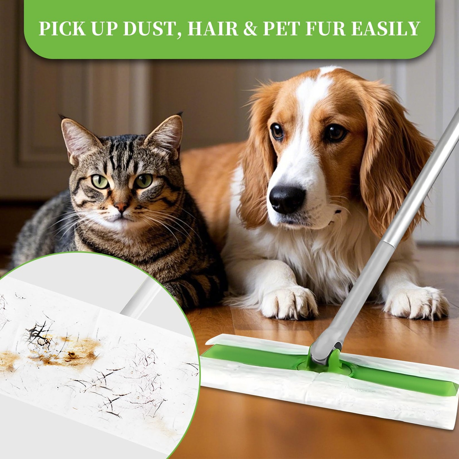 Dry Sweeping Cloths Disposable Mop Pads Refills Compatible with Swiffer gallery
