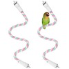 2-Pack Rope Perches for Bird Cages, 23.6 in Length Rope [Pink Cyan] gallery