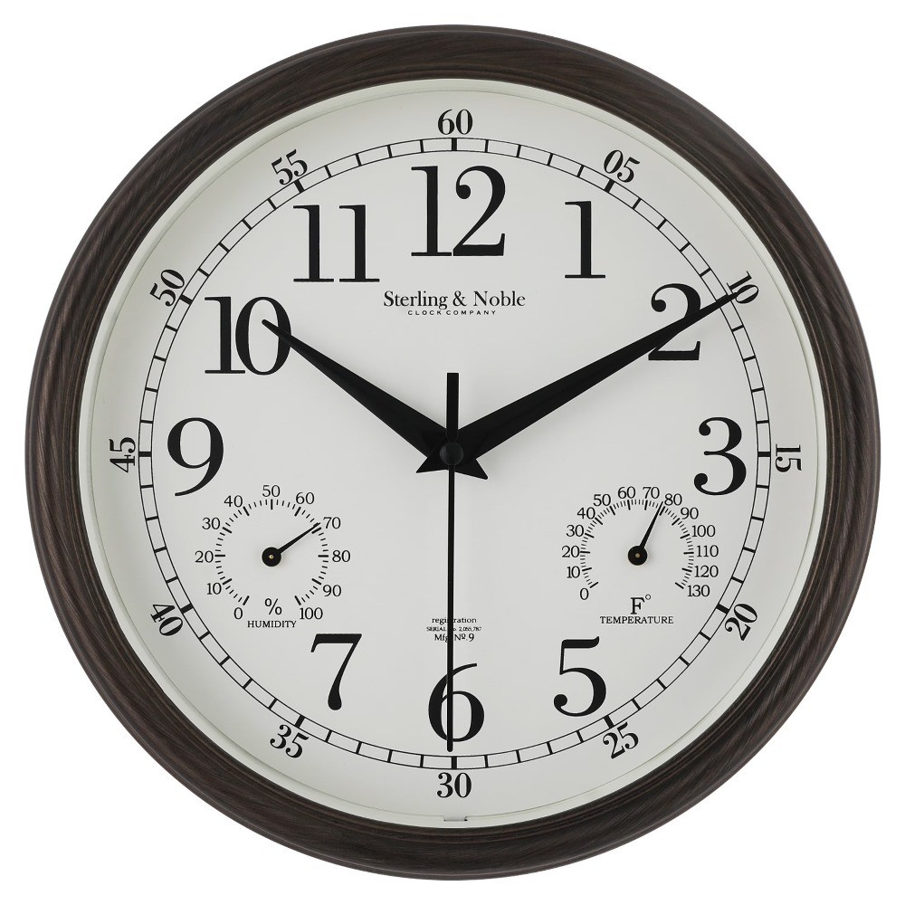 Analog Quartz Traditional Indoor and Outdoor Wall Clock gallery