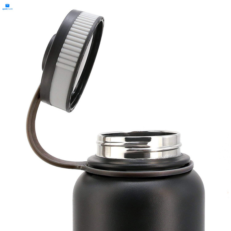 2Pcs Replacement Lid for Hydro Flask Wide Mouth 12, 16, 18, 32, 40 oz Black gallery