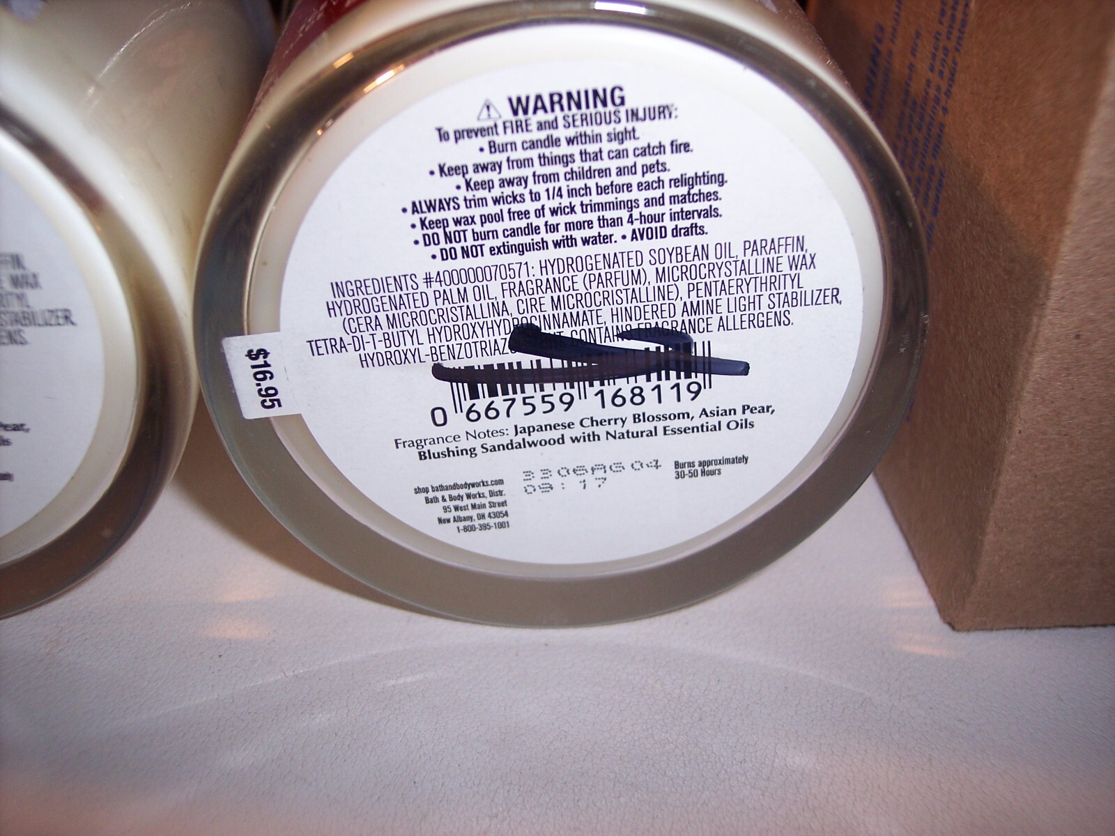 3 BATH AND BODY Single Wick Candle Japanese Cherry Blossom 8oz Jars Lot gallery