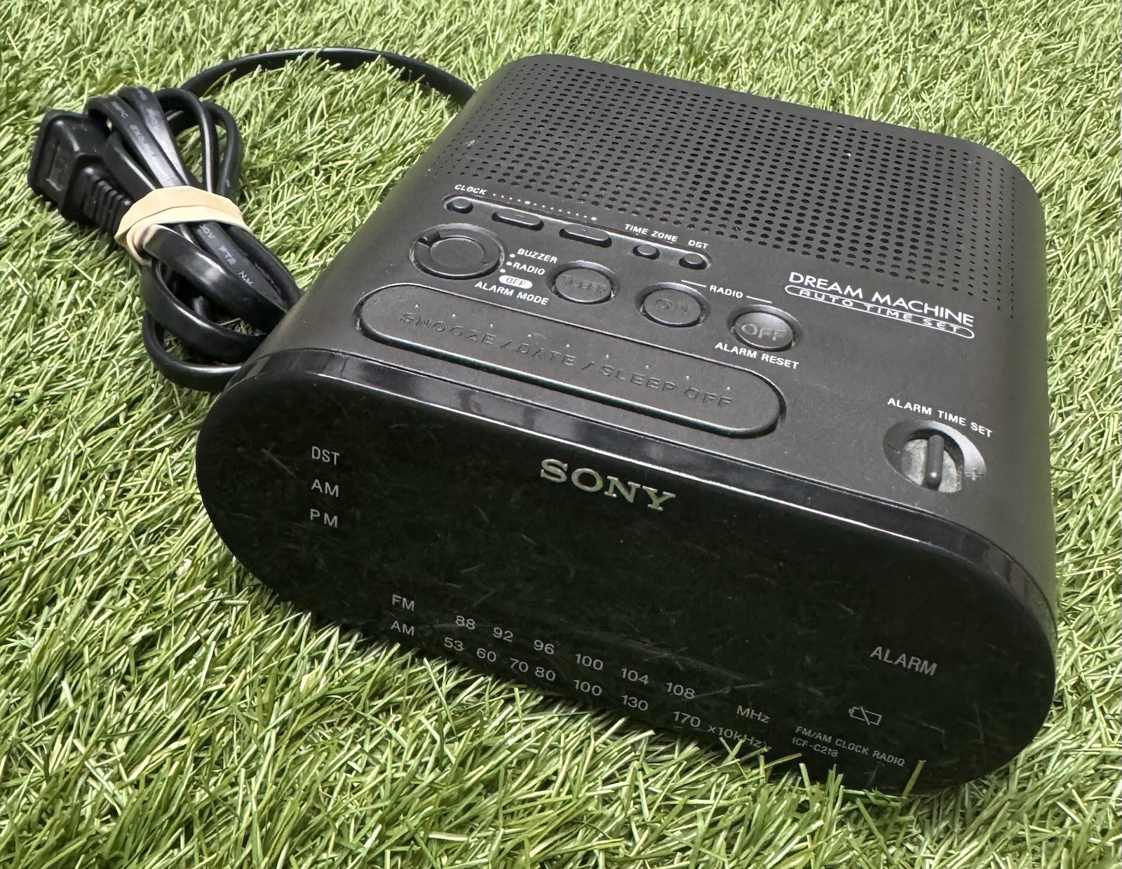 Sony ICF-C218 AM/FM Dream Machine Alarm Clock Radio Black - Tested & Working gallery