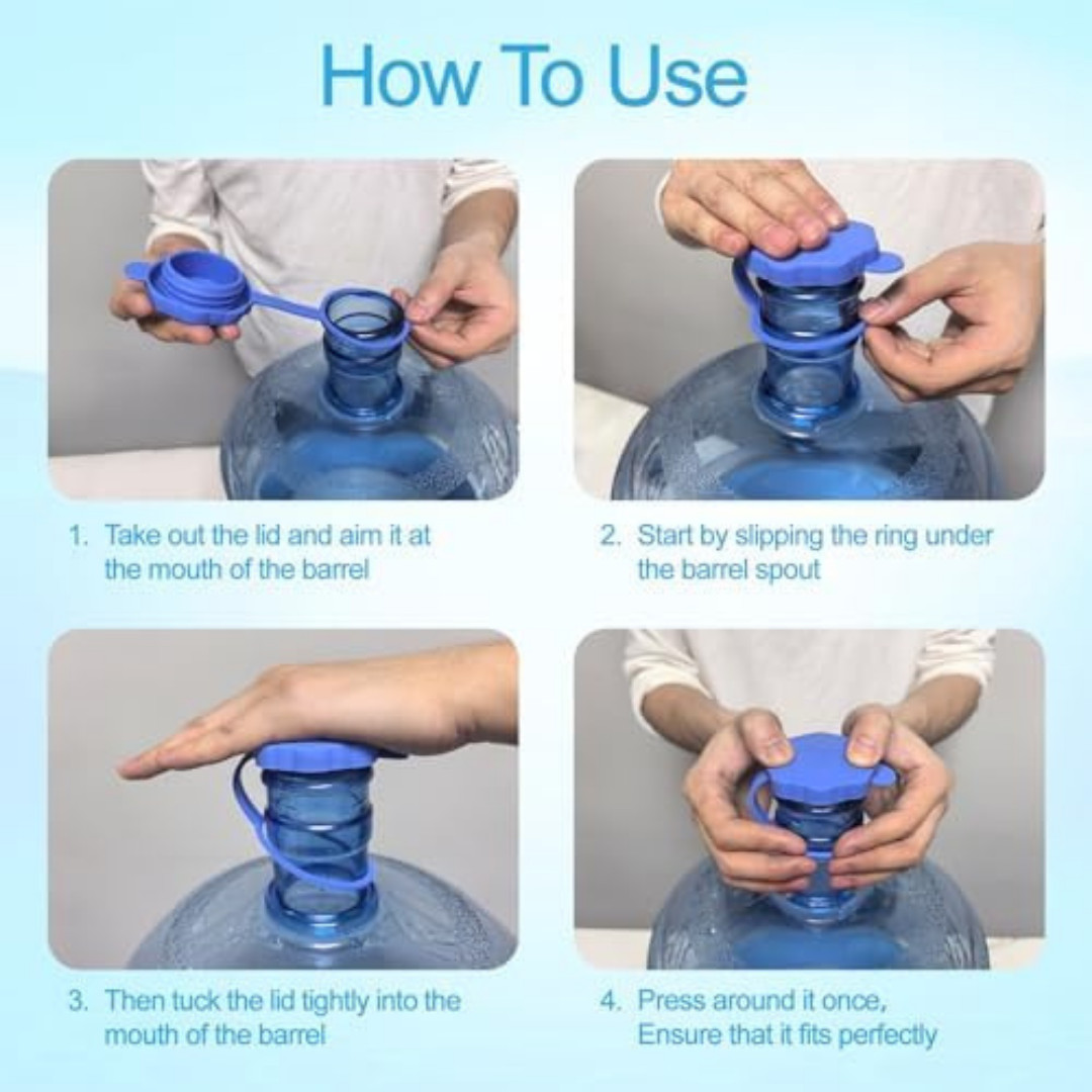5 Pcs Reusable 5 Gallon Water Jug Caps Leak Proof Bottle Lids 55mm Water Bottles gallery