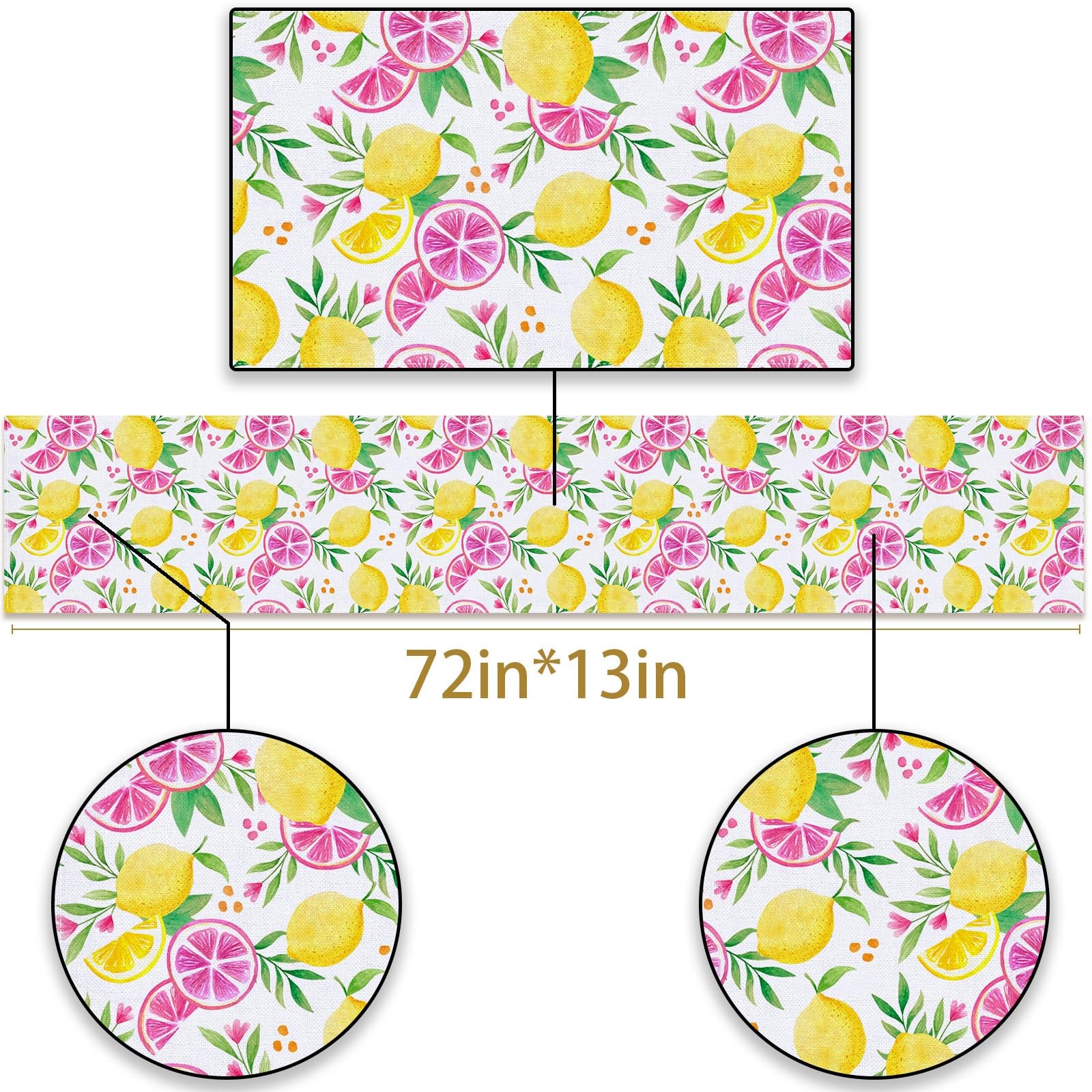 Pink Lemon Table Runner Summer Lemon Theme Girls Birthday Party Decoration Le... gallery