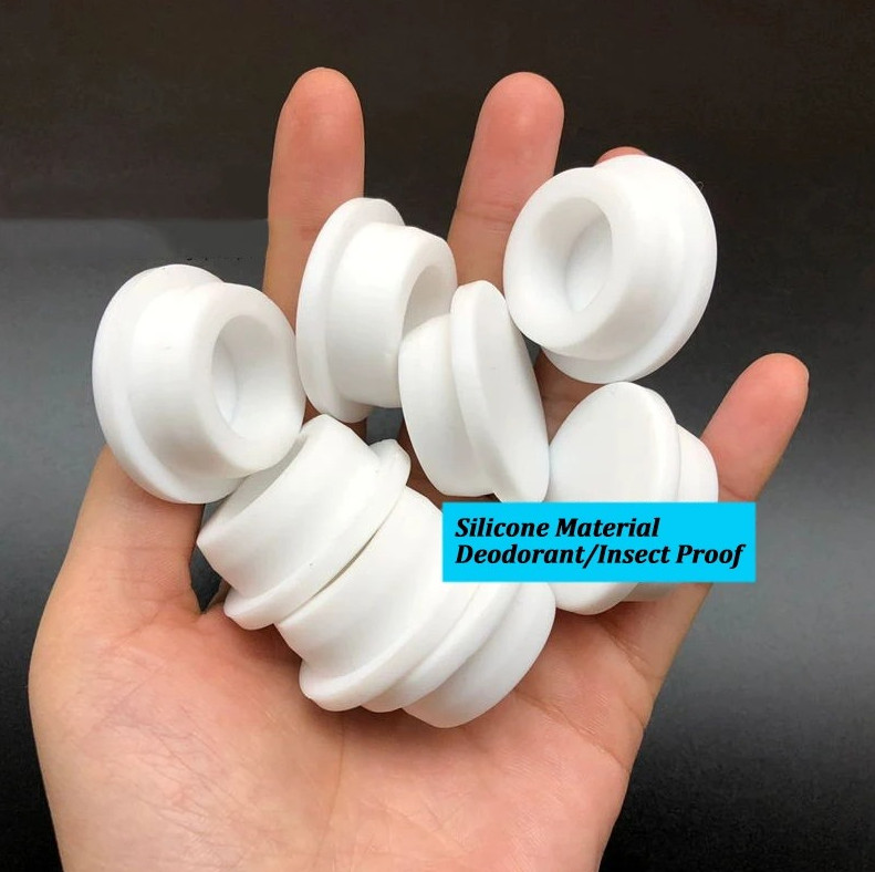 8pcs Bathroom Rubber Sink Overflow Rings Drain Seal Stopper Plug Set - NEW gallery