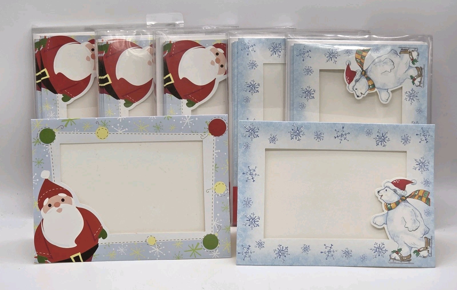 Christmas Photo (4"x6") Cards & Envelopes 8pk Stands As Picture Frame Lot Of 5 gallery