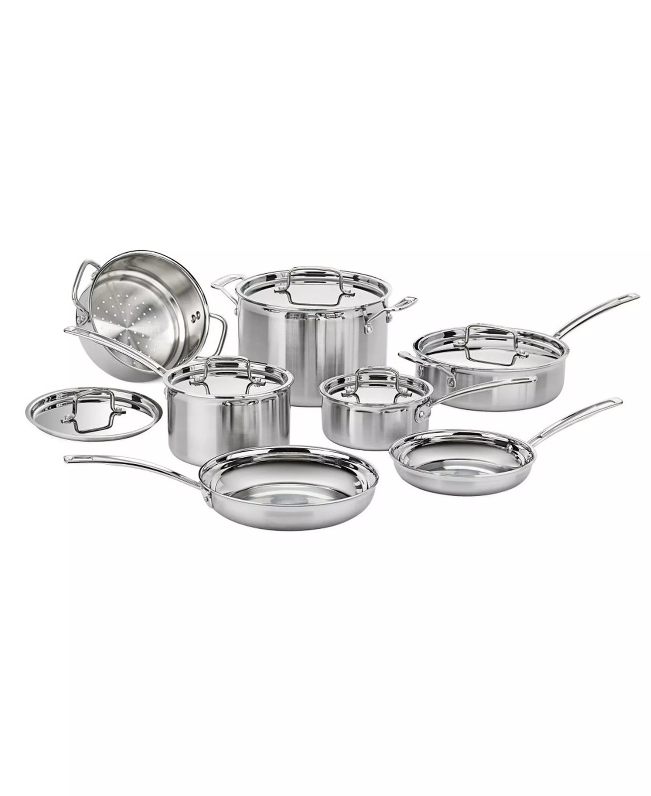 379$ Multiclad Pro Tri-Ply Stainless Steel 12-Pc.Cookware Set MCP-12N Steel gallery