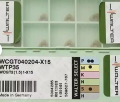 ORIGINAL 10PCS USER TOOLS WCGT040204-X15 WTP35