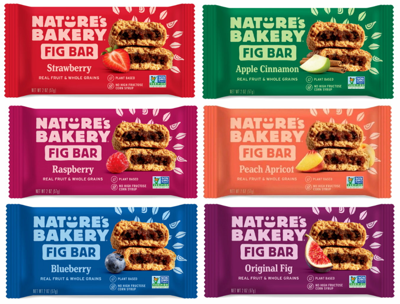 Fig Bars Healthy Snack (Count 12) Variety Pack, 2 Each Strawberry, Raspberry, gallery