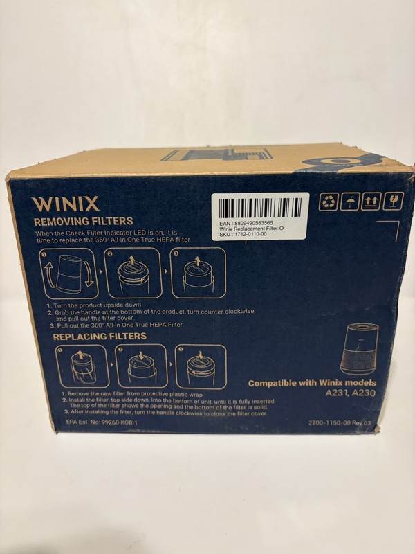 Winix Replacement Filter O 360° True HEPA Activated Carbon for A231 A230 gallery