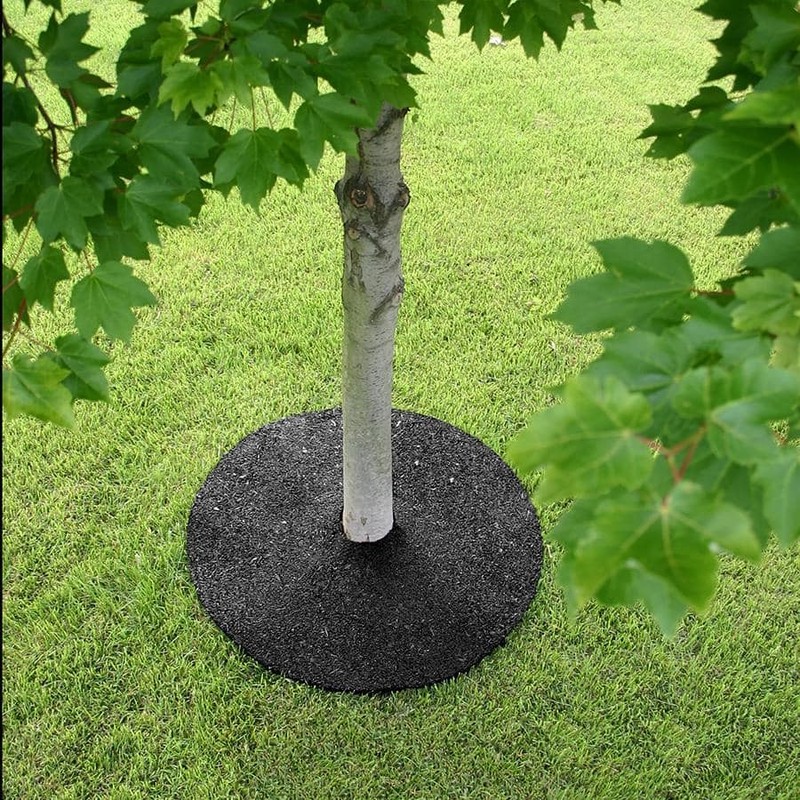 24 in. Black Recycled Rubber Tree Ring (3-Pack) gallery
