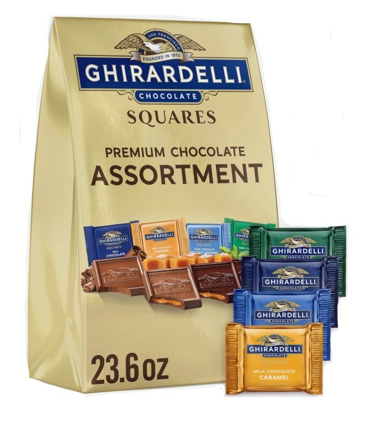 GHIRARDELLI Premium Assorted Chocolate SQUARES, 23.6 oz Bag Holiday Snack Kosher gallery