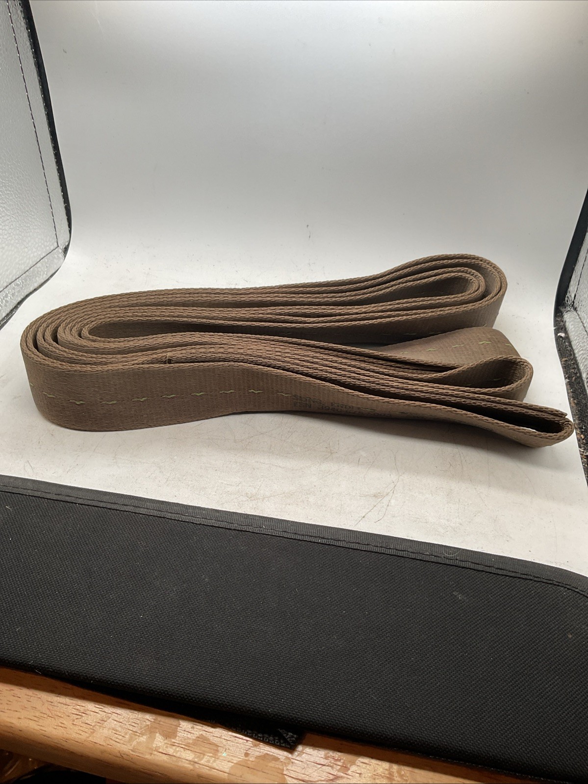 Original Military Tow Strap - 12 ft Long 3” Wide - Heavy Duty Nylon - OD Green gallery