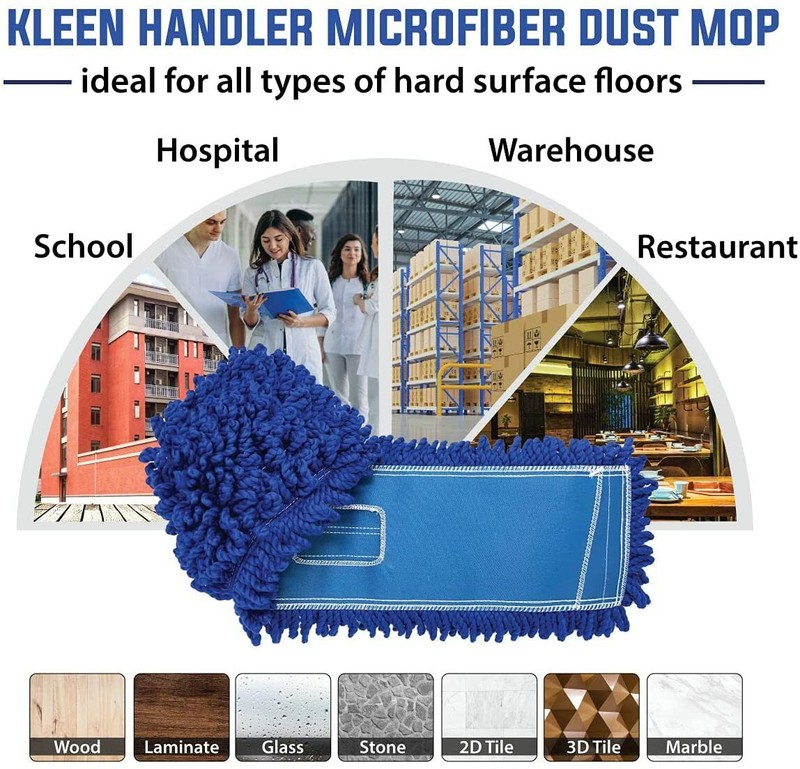 Microfiber Dust Mop Replacement Head, Washable Commercial Heavy Duty Mop Refills gallery
