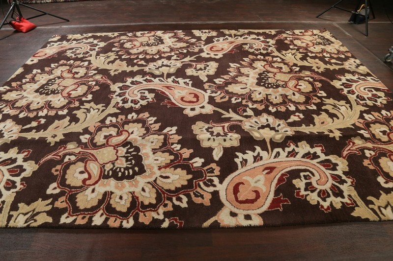 Transitional Floral Indian Oriental Area Rug Hand-tufted Wool Large Carpet 10x13 gallery