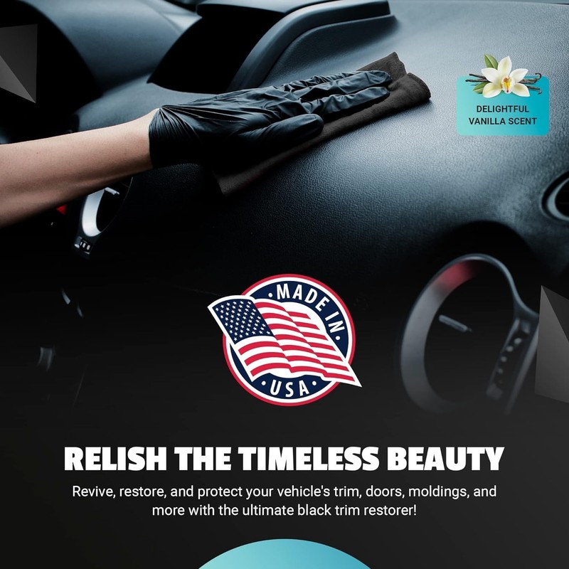 Solution Finish Black Plastic Vinyl Trim Restorer Use for Car Truck Detail 12 oz gallery