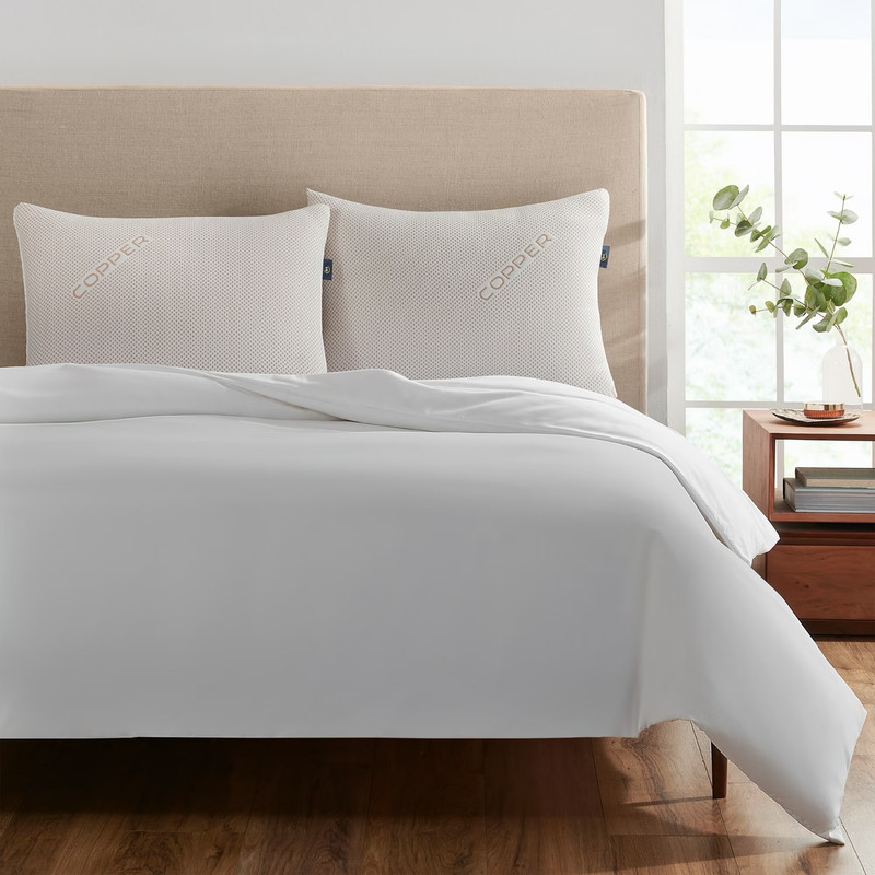Sertapedic Copperloft Standard/Queen Bed Pillow, 2 Pack, Hypoallergenic gallery