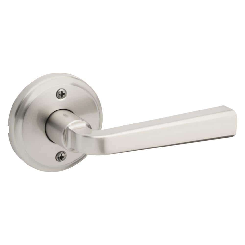 Kwikset Trafford Satin Nickel Reversible Round Straight Half Dummy Door Handle gallery