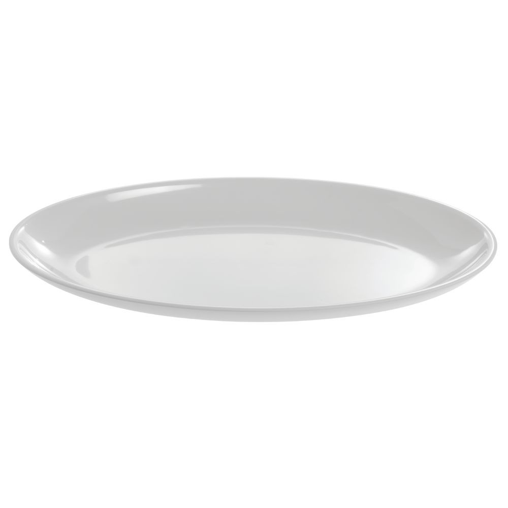HUBERT® Large Oval White Melamine Platter - 23 9/10" L x 8 9/10" W x 1 4/8" H gallery
