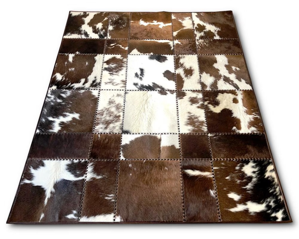 HANDMADE Natural Cowhide Rug | Patchwork Area Rug | Real Hair on Leather gallery