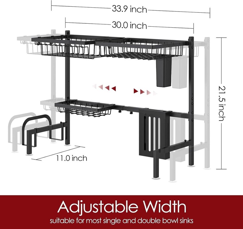 Dish Drying Rack Large Over The Sink Dish Drainer Drying Rack Kitchen Organizers gallery
