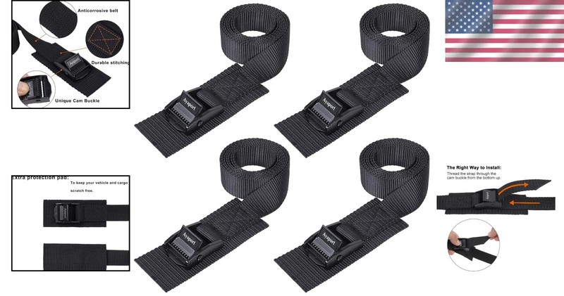 Lashing Straps Tie Down Straps Bungee Cords Cargo Securing Straps 2ft 4pack gallery