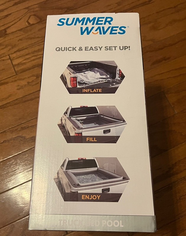 Summer Waves Inflatable Truck Bed Pool 66"X62"X21" gallery