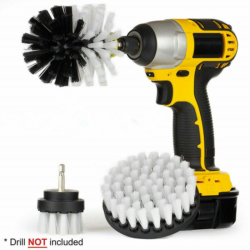 3 Pcs/set Drill Brush Power Scrubber Drill Attachments Cleaning Soft White gallery