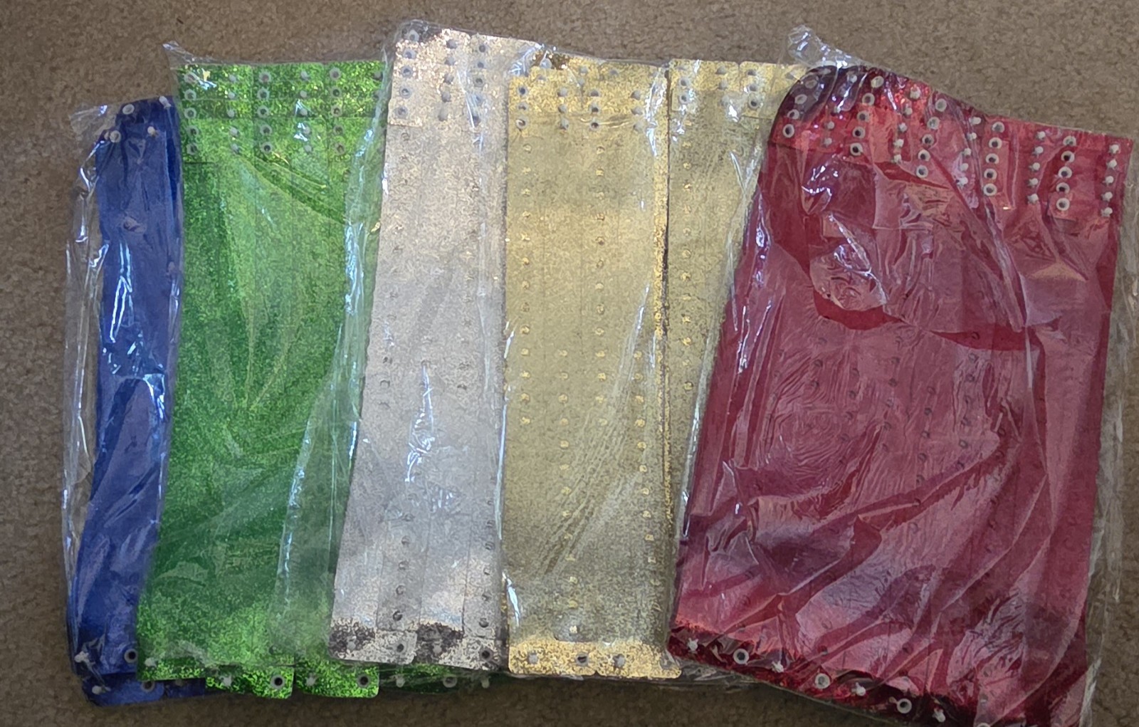 125 Ct 3/4" Assorted PLASTIC/VINYL Premium WRISTBANDS For Party Event Glitter gallery