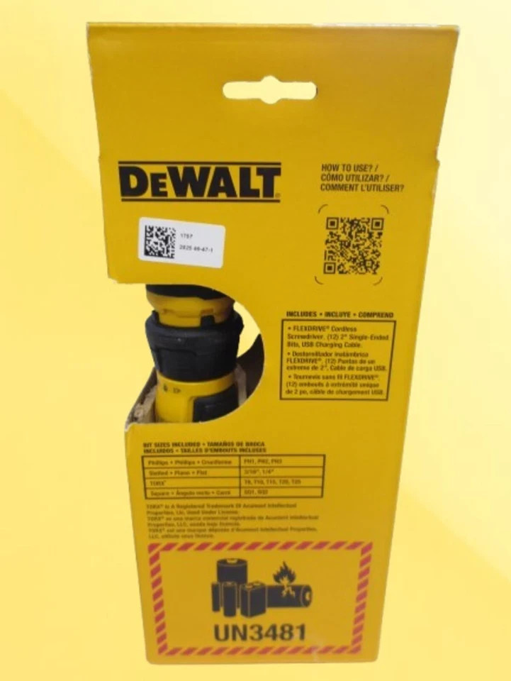 DEWALT USB RECHARGEABLE DWHT66719 FLEXDRIVE CORDLESS SCREWDRIVER 14PC SET '2PACK gallery