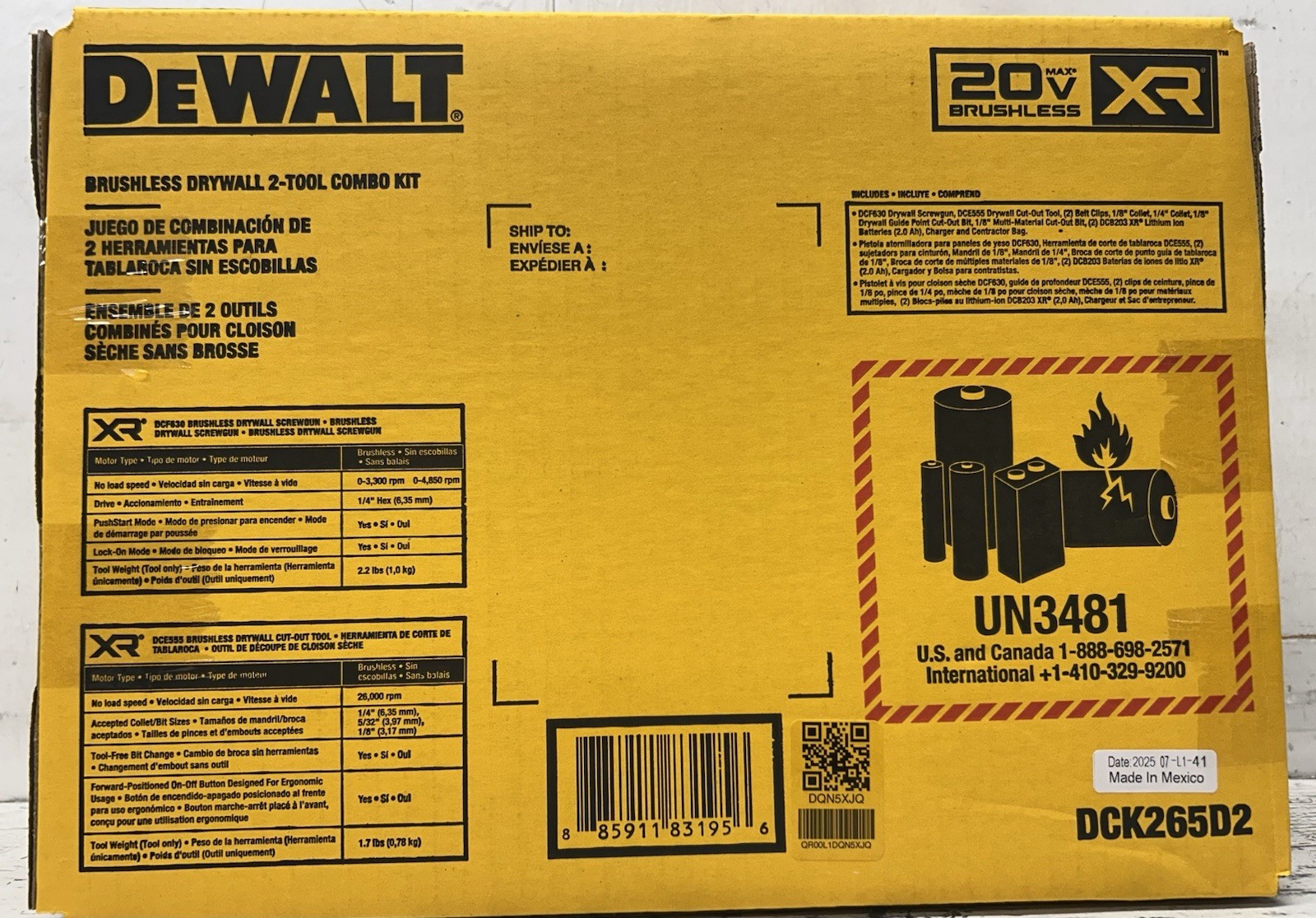 20V MAX XR Tool Combo Kit - DCK265D2 Drywall Cutout Tool And Cordless Screwgun gallery