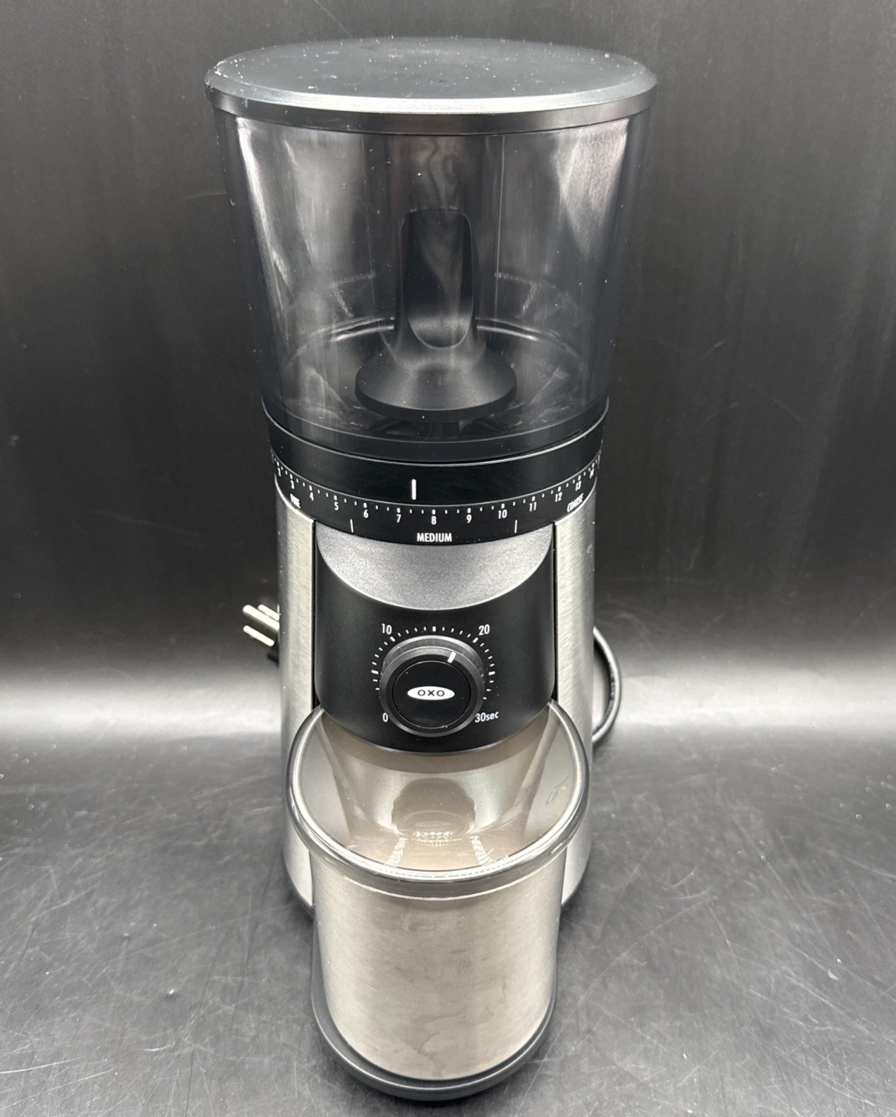 OXO Brew Conical Burr Coffee Grinder - Silver - 8717000 - Tested Working gallery