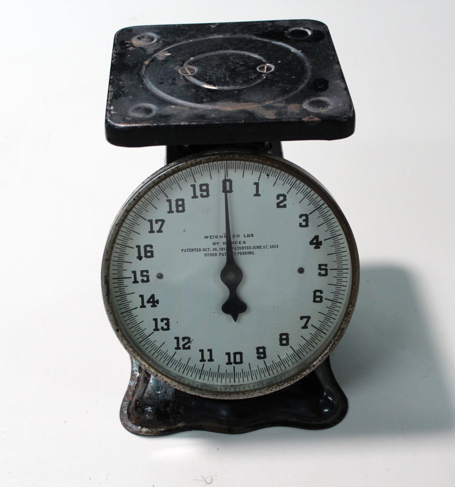 100 Year OLD 1913 Kitchen Scale 20 Lbs Patented 10/29/12 & 6/ 17 / 13 WORKING gallery
