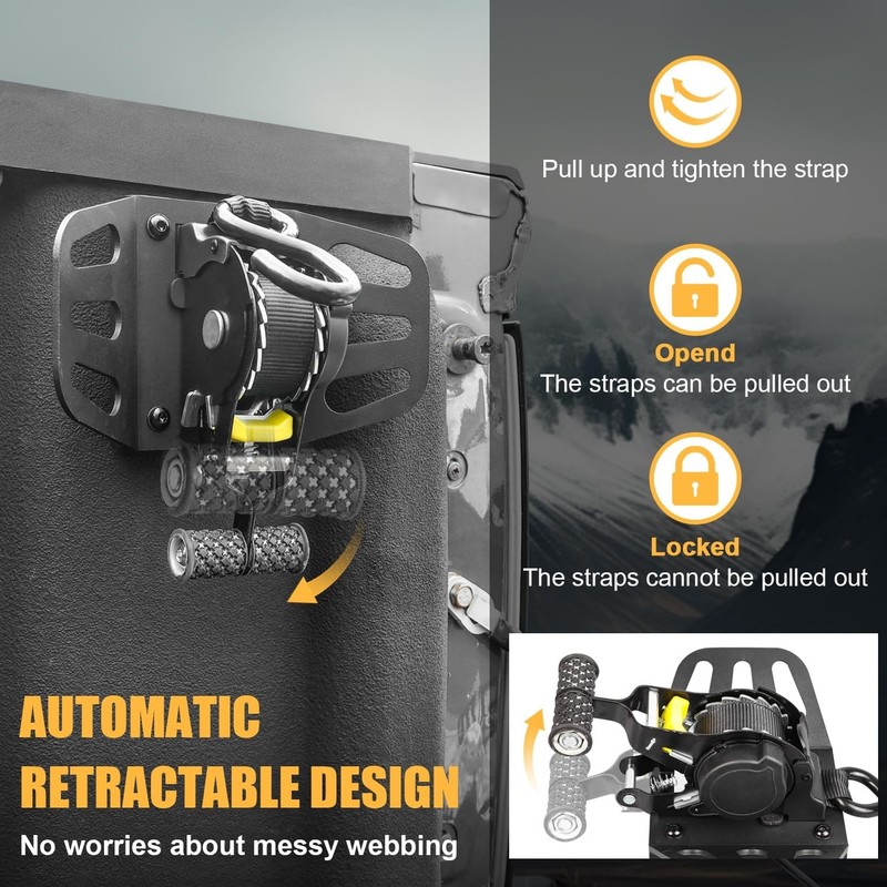 Retractable Ratchet Tie Down Straps Compatible with for 2015-2022 Chevy Color... gallery