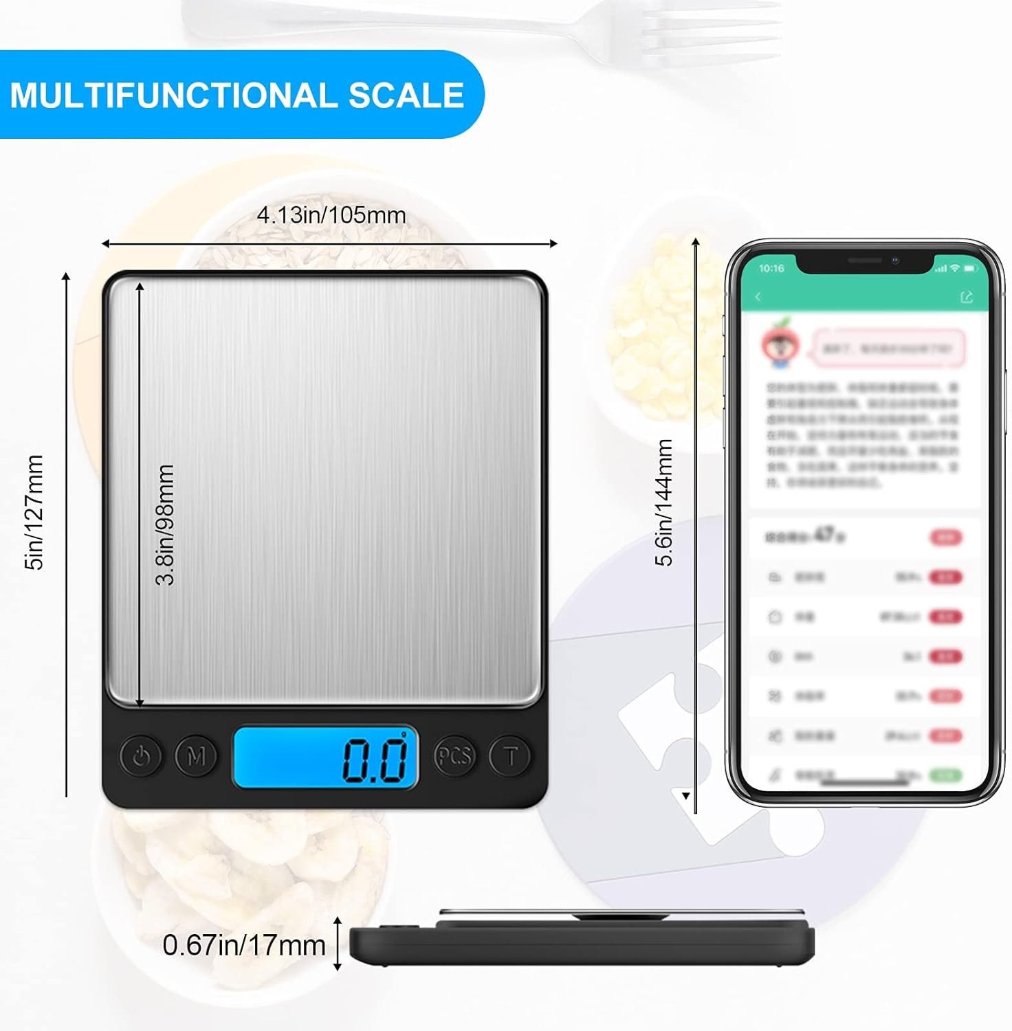 Upgraded Digital Kitchen & Jewelry Scale � 3000G / 0.1G Precision LCD Display gallery