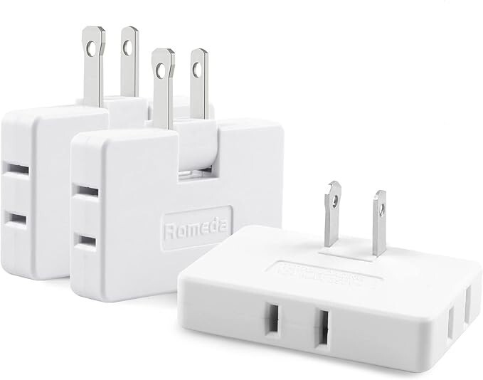 3 Pack AC Flat Wall Outlet Extender Flat Plug Outlet Wall Adapter for Home gallery