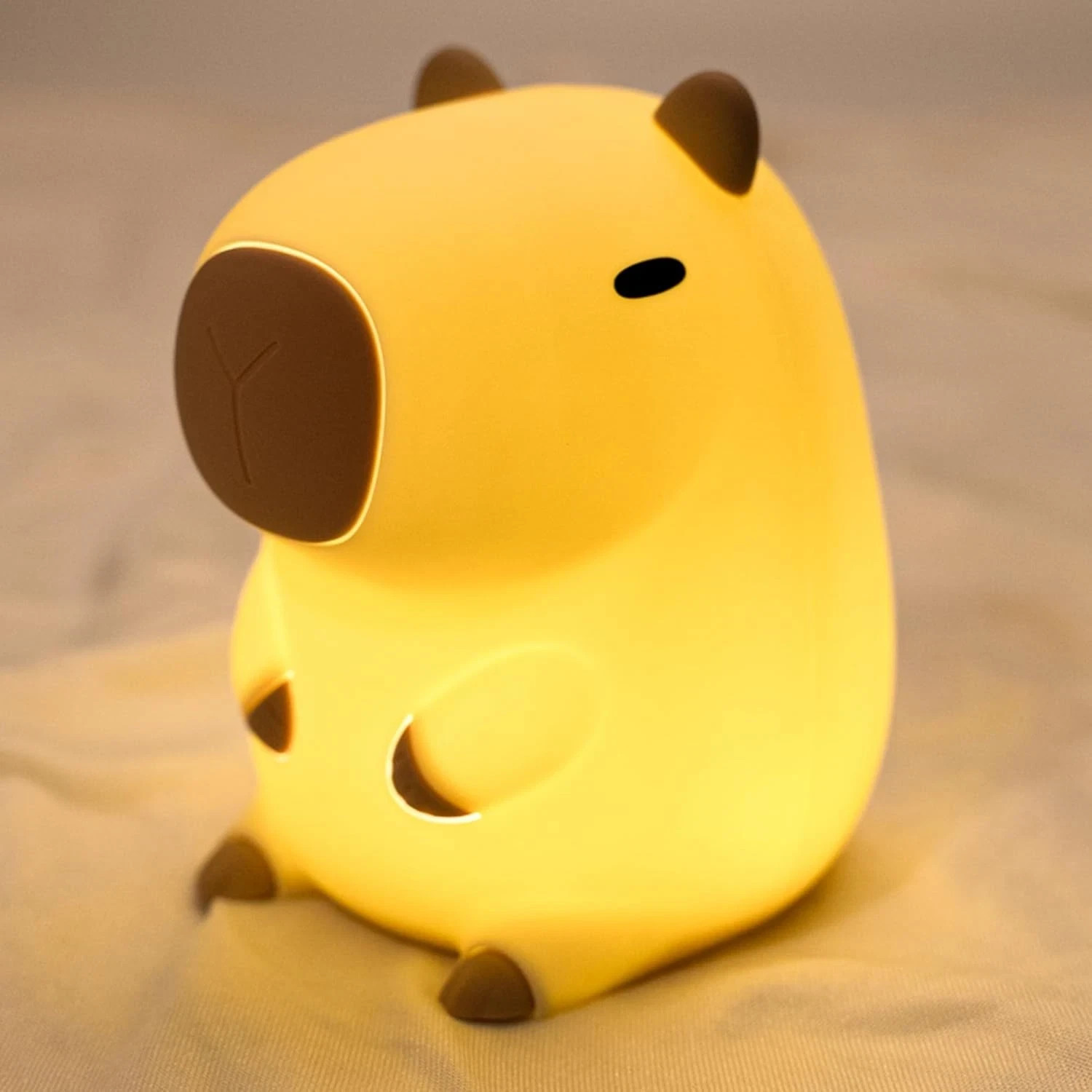 UNEEDE Capybara Night Light USB Silicone Nursery Lamp Dimmable Bedside Light gallery